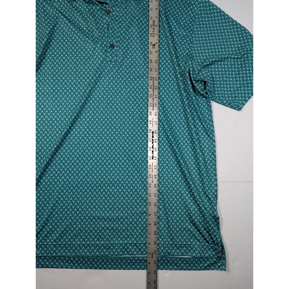 Footjoy Golf Polo Mens XL Palm Tree Graphic Green Casual Stretch - Picture 6 of 10